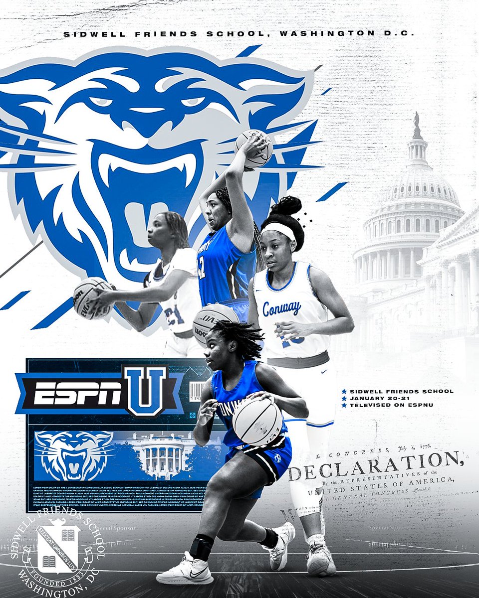 🗣 BREAKING NEWS....Conway Lady Cats will be playing in our NATIONS CAPITAL!! Check us out on ESPN!✈️🚾🏀