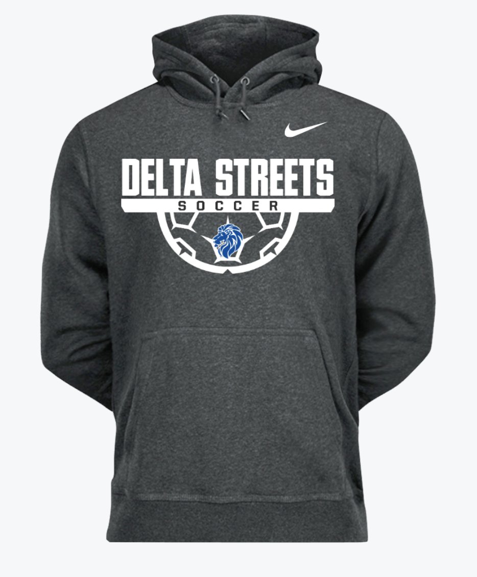 Attention!!!!
Delta Streets Academy soccer season is just around the corner which means hoodie season is as well! If you would like to order one or two of this year's model, you can contact Coach Altman or turn your money and form in to the school. Thank you!