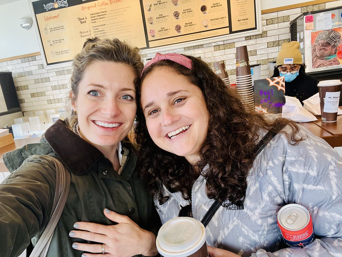 Mrs_Mallaney's tweet photo. Such a treat to see @drjessigold and her many beverages during her @UChicagoMed visit! Always a blast to catch-up IRL as opposed to DMs 🥰 https://t.co/wRRk1jcotG