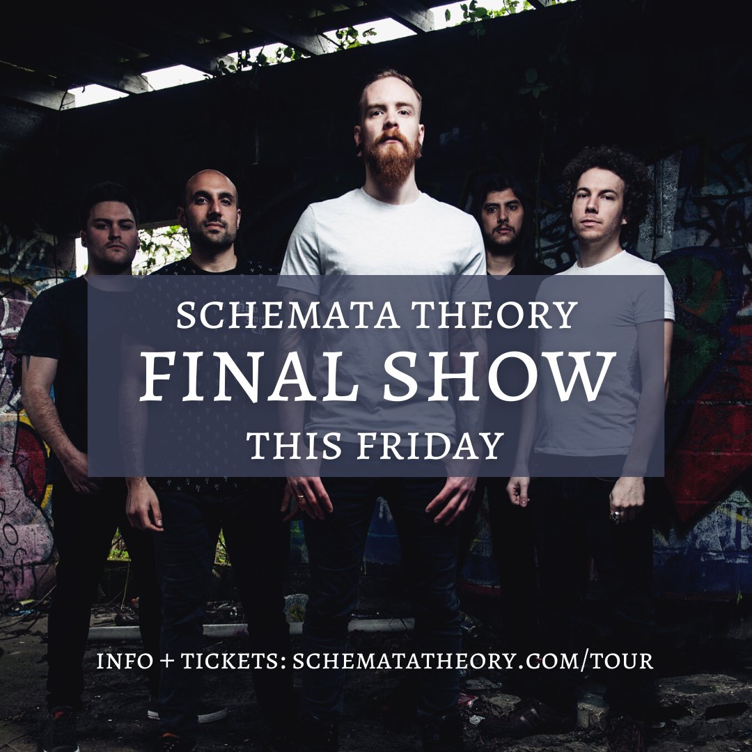 Our last ever show is this Friday. 

If you can come, grab a ticket now: schematatheory.com/tour

It's going to be a very special night.