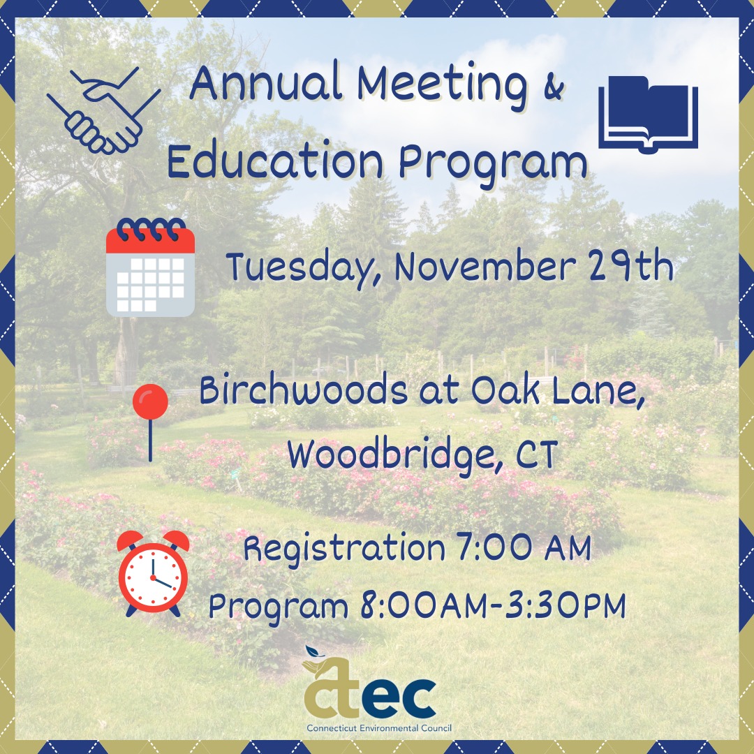 We're excited to attend <a href="/CTEnviroCouncil/">CT Environmental Council</a> 's Annual Meeting! Click here to register today: ctenvironmentalfacts.org/secure/events_…