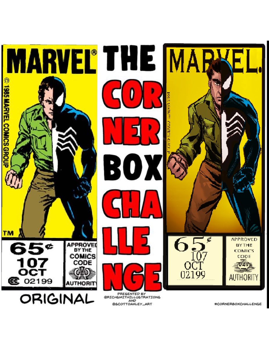 eugenecommodore's tweet photo. Saw this cool art challenge floating around, so I joined in on the fun. #cornerboxchallenge #spiderman #marvel #cornerboxart https://t.co/DsBhJWeJJK