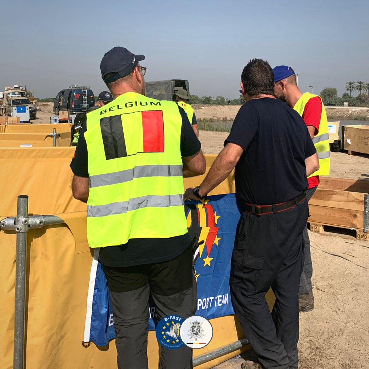 🇵🇰 With support from @EU_Echo, Belgium's B-FAST team has arrived on site to provide #Pakistan with water sanitation assistance in some of the areas affected by severe floodings.