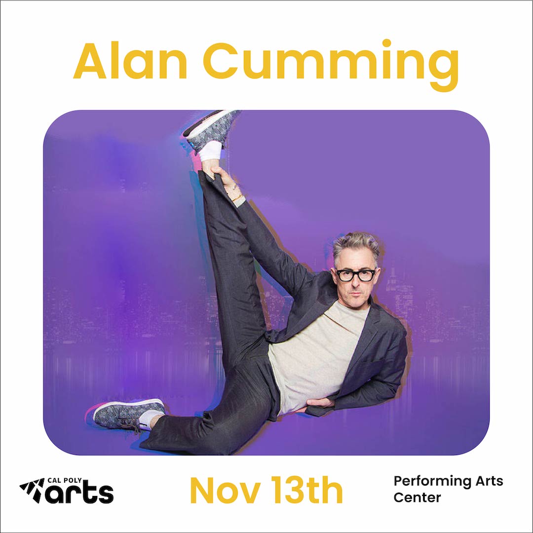 Alan Cumming is coming to the Performing Arts Center at #calpolyslo on November 13! 

sanluisobispoguide.com/events/alan-cu…