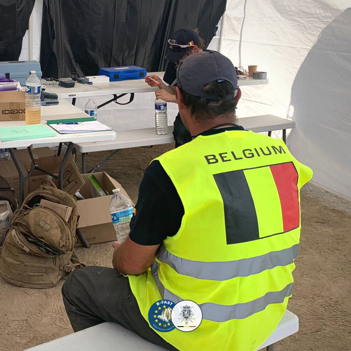 🫧 The installation of the first Water Purification unit is ongoing. Final test results of the water will be available as of tomorrow, after which distribution to the local population can start. #EUCivPro