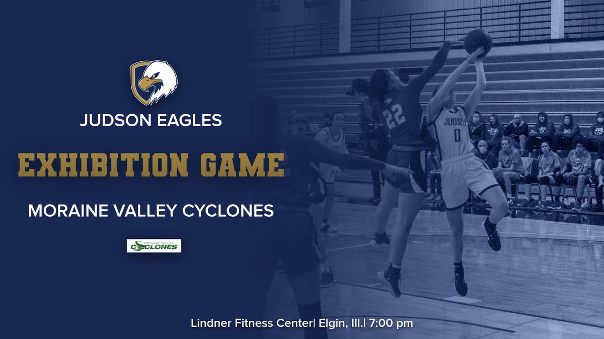 JudsonWBB's tweet photo. It’s Gameday!  Exhibition game vs. Moraine Valley. Tip-off is 7pm. See you there! https://t.co/7ub5Ci4yut