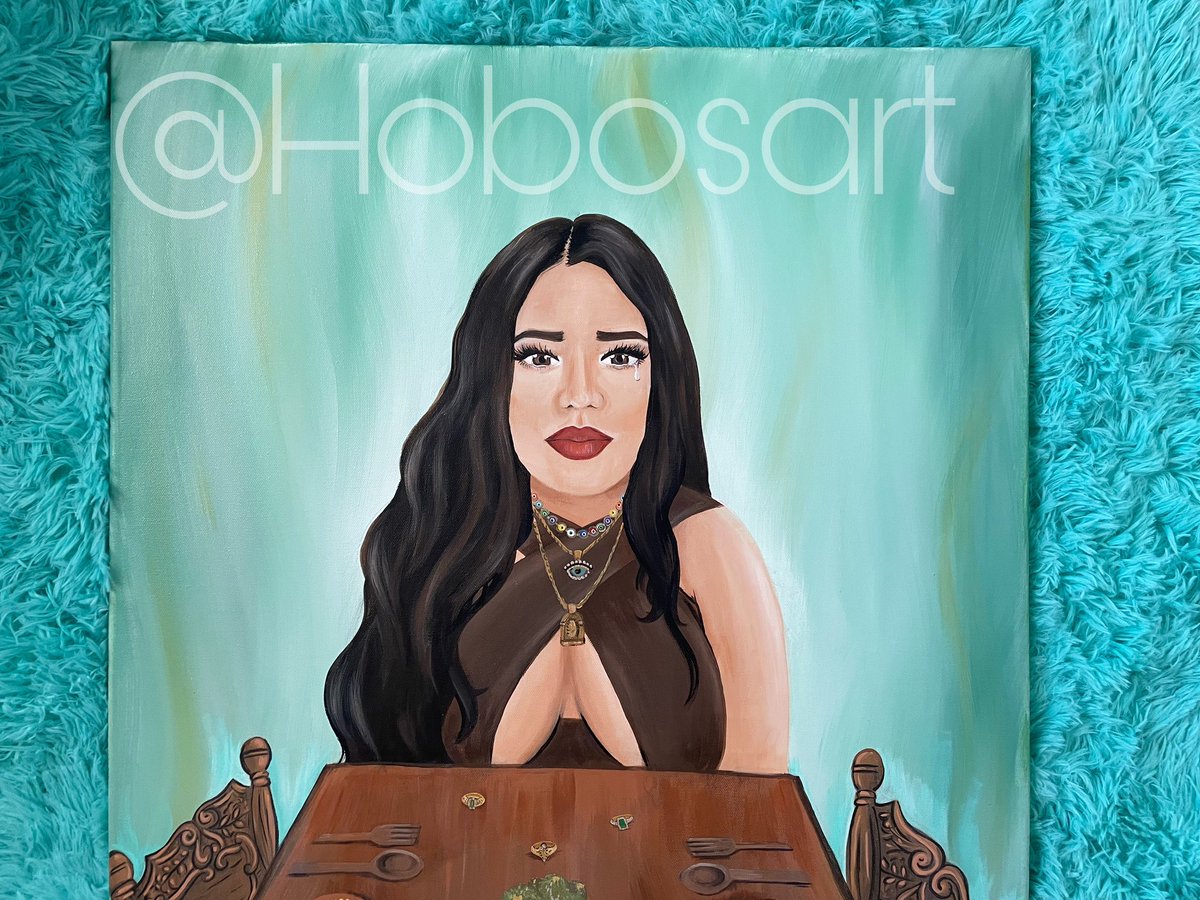 HobosART's tweet photo. My newest commission 🤍
I put so much time and effort into this painting, and I am so proud of myself!! 

My client wanted this as a cover for her poetry book, 
“Love Poems for Sad Girls” 📖 https://t.co/vaiqpxpts8
