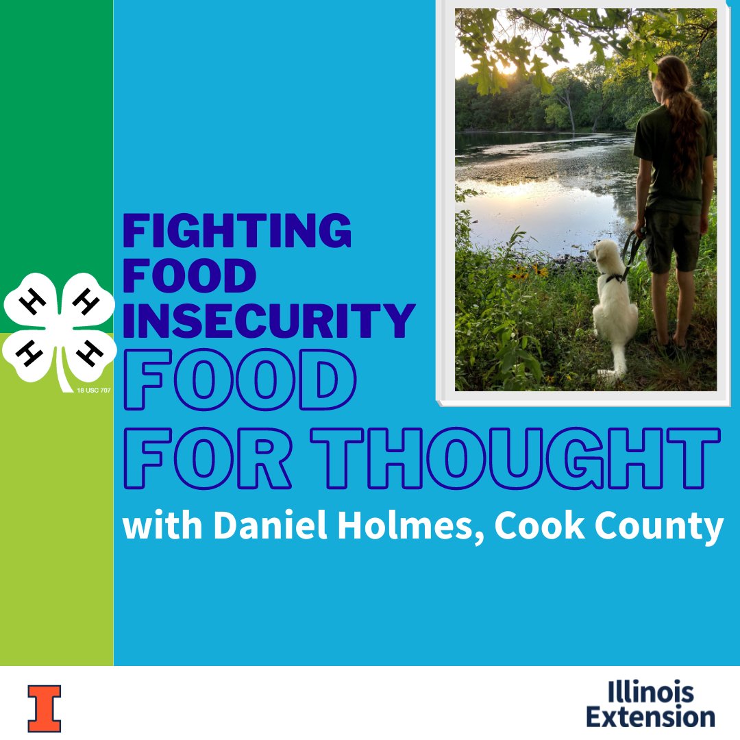 Food for thought! Youth blogger Daniel Holmes of Cook County is sharing how fighting food insecurity can help students feel set up to learn this school year. Read the full blog here: go.illinois.edu/4HFoodForThoug…

#fightingfoodinsecurity #foodinsecurity