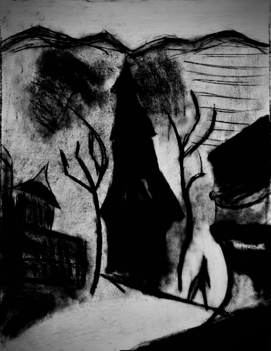 NightsDreamer64's tweet photo. Some creepy art I’ve been working on for my class portfolio, perfect for the spooky season 🎃 #Vtuber #VTuberEN #VTuberUprising #Halloween #artwork #Portfolioprep https://t.co/Wf9U7baWBT