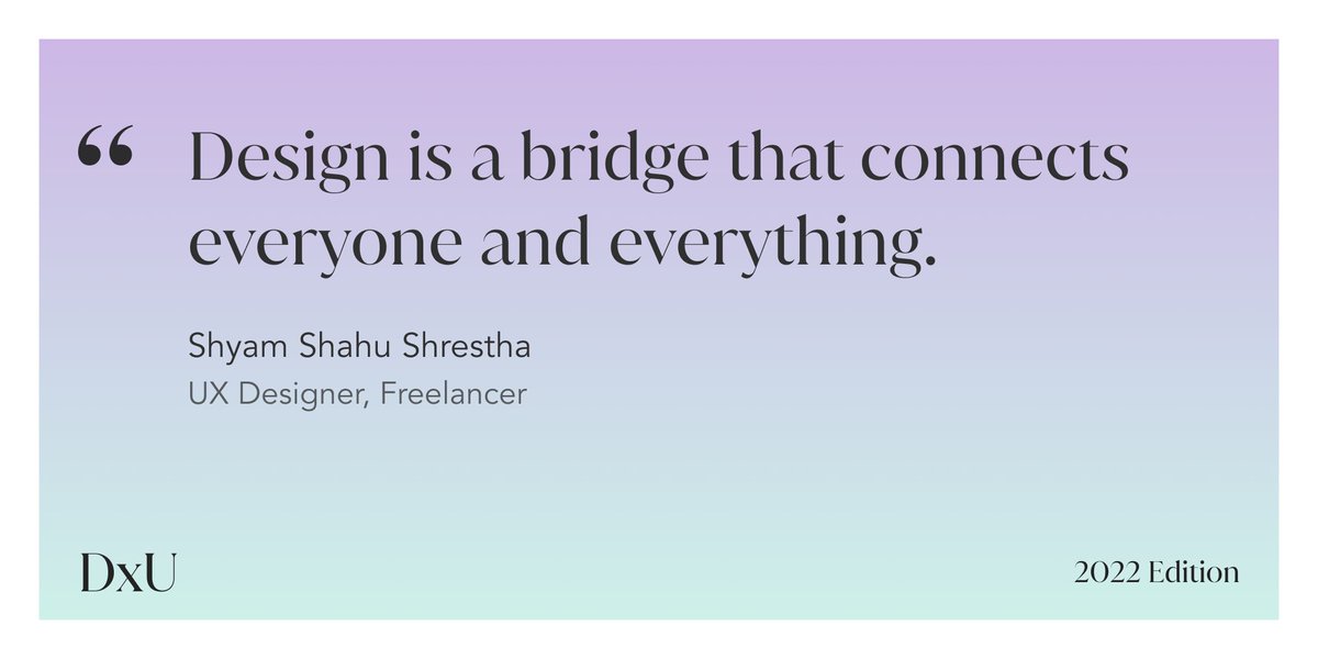 design_x_us's tweet photo. Shyam Shahu Shrestha believes that design can and should be considerate towards people by breaking the design barriers set around privilege. Read more at https://t.co/9szhI8gz2I

#design #designerstories #nepalidesigners #designnepal #UXdesign #Productdesign #nepaliwhodesign https://t.co/WsrI8OvwMB