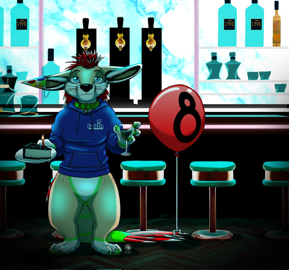 Playtendoh's tweet photo. Hey guys the Time has come, my Twitch channel will be 8 years old on November 8th and I want to celebrate that.
So on November 7th &amp; 8th at 10pm EST there will be an anniversary stream.

Come and celebrate with me on https://t.co/EKxYnyk02W

Art by @CheetagonZita https://t.co/vrpwe1m5U4