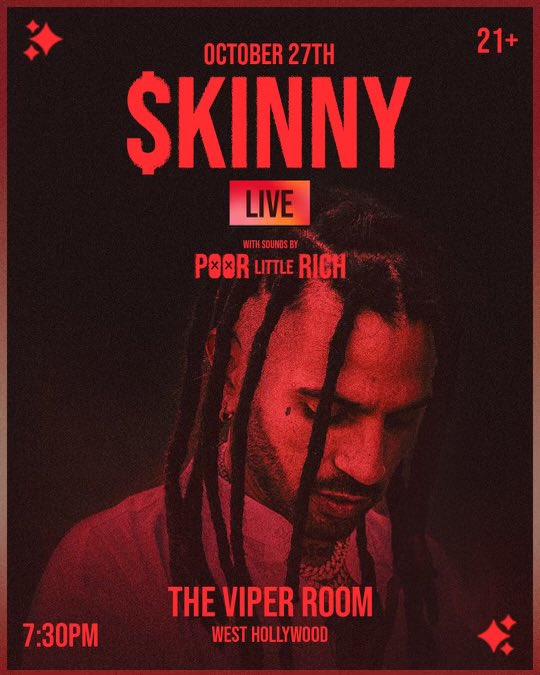 LA I’m pulling up to my homie @ihateSKINNY show at The Viper Room tomorrow see y’all there 🔥