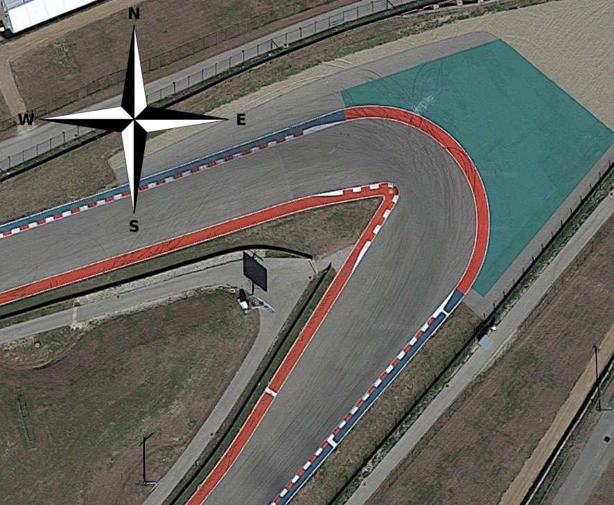 Let's do a small quiz! You are an F1 driver, and arriving at turn 11 in @COTA you find a severe wind gust. For what direction of the gust the car would be easiest to handle?