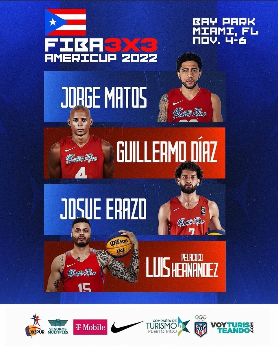 N3XTPR's tweet photo. @3x3PUR anuncia el equipo nacional 🇵🇷 para el AmeriCup a jugarse en Miami🇺🇸 del 4 al 6 de noviembre https://t.co/bk7vPgynLN