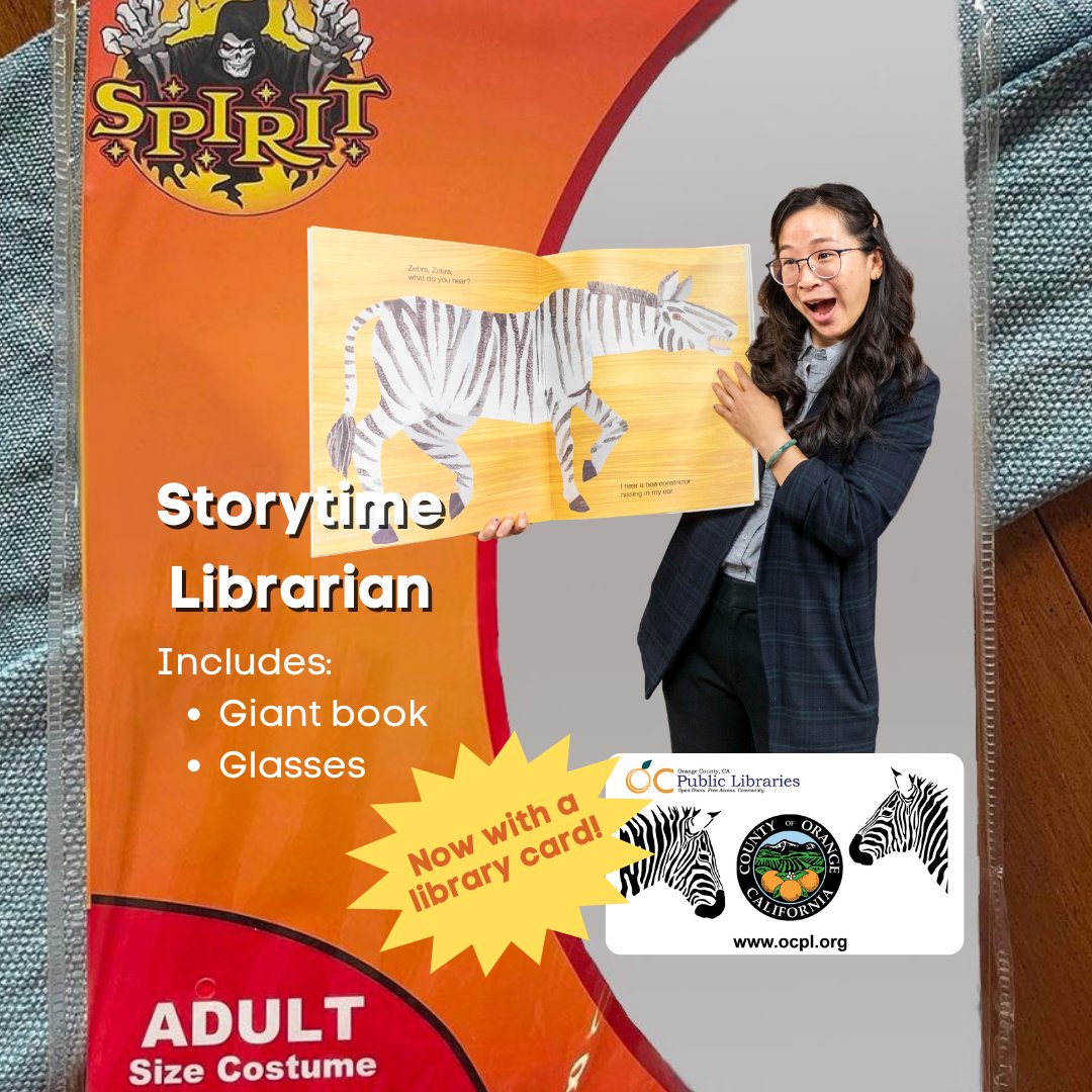 ocpublib's tweet photo. The costume we all know you really want! Okay, now that we have your attention, check out our spooky and festive events happening at https://t.co/S1qqHGkrkp!
#ocpl #ocpubliclibraries #halloweencostume #orangecounty https://t.co/Ic8qzMkDWj