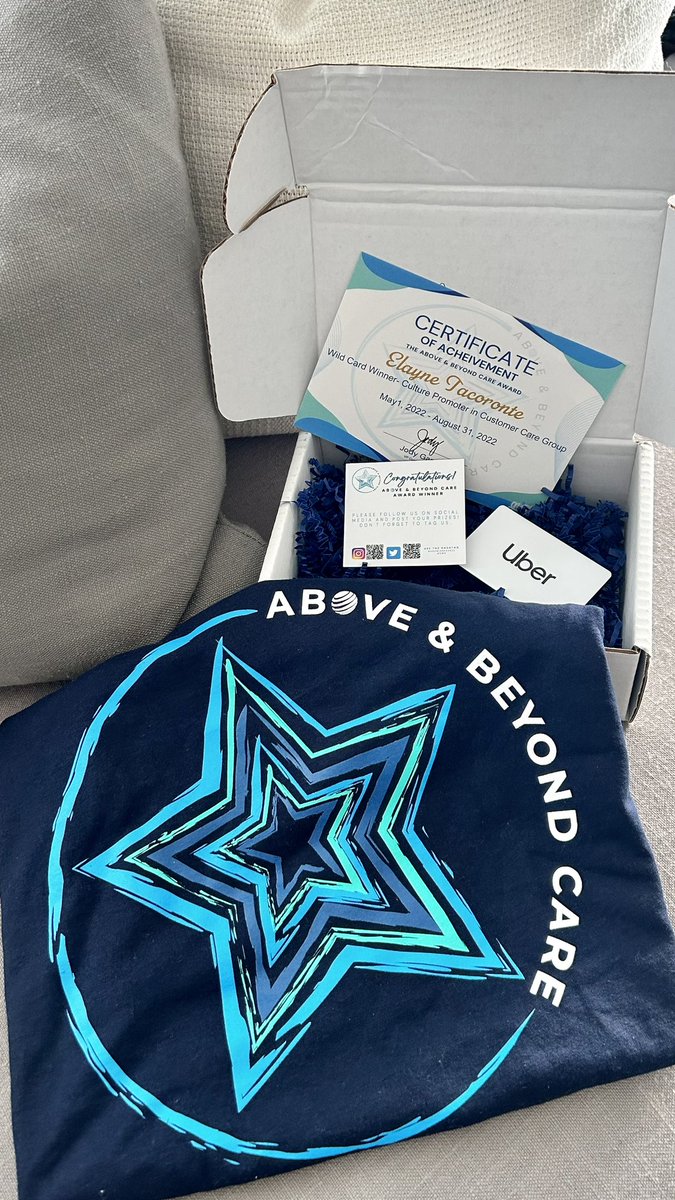 Honored and delighted to receive the Above & Beyond Care Award!!🥰🎖️LOVING the personalized trophy and the cool swag! 🤩Thank youu to those that nominated me!
#ABCWinner2022 #GrowthWithRespect #GWR #CulturallyGarcia