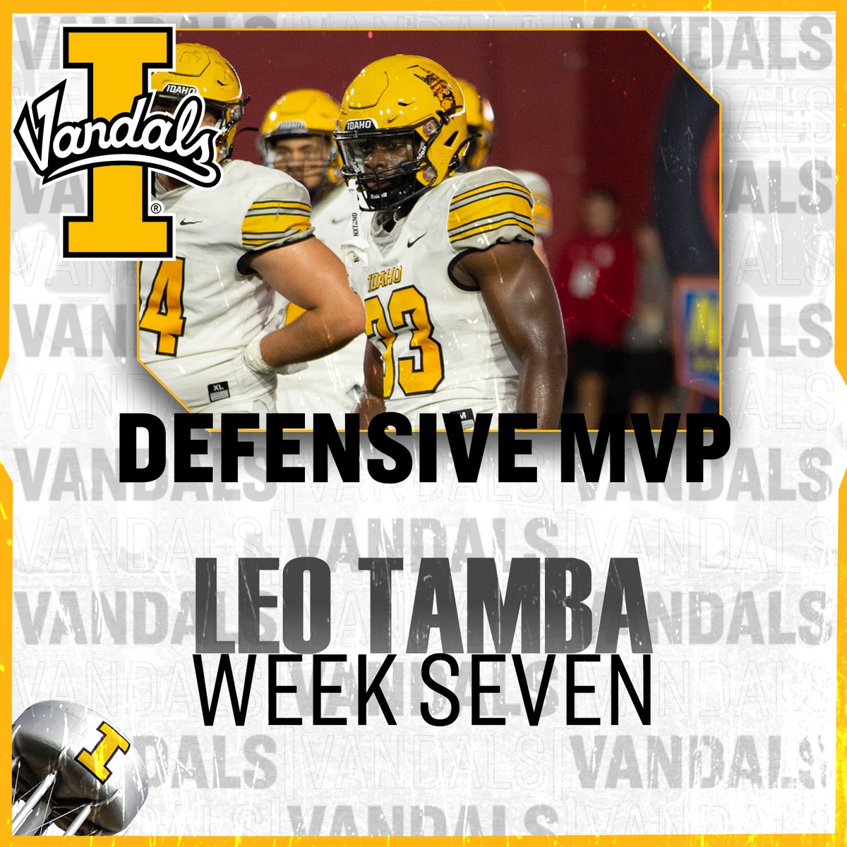 .@LeoTb28 Spent a ton of time in the Portland State backfield and earned game seven Defensive MVP honors! #GoVandals