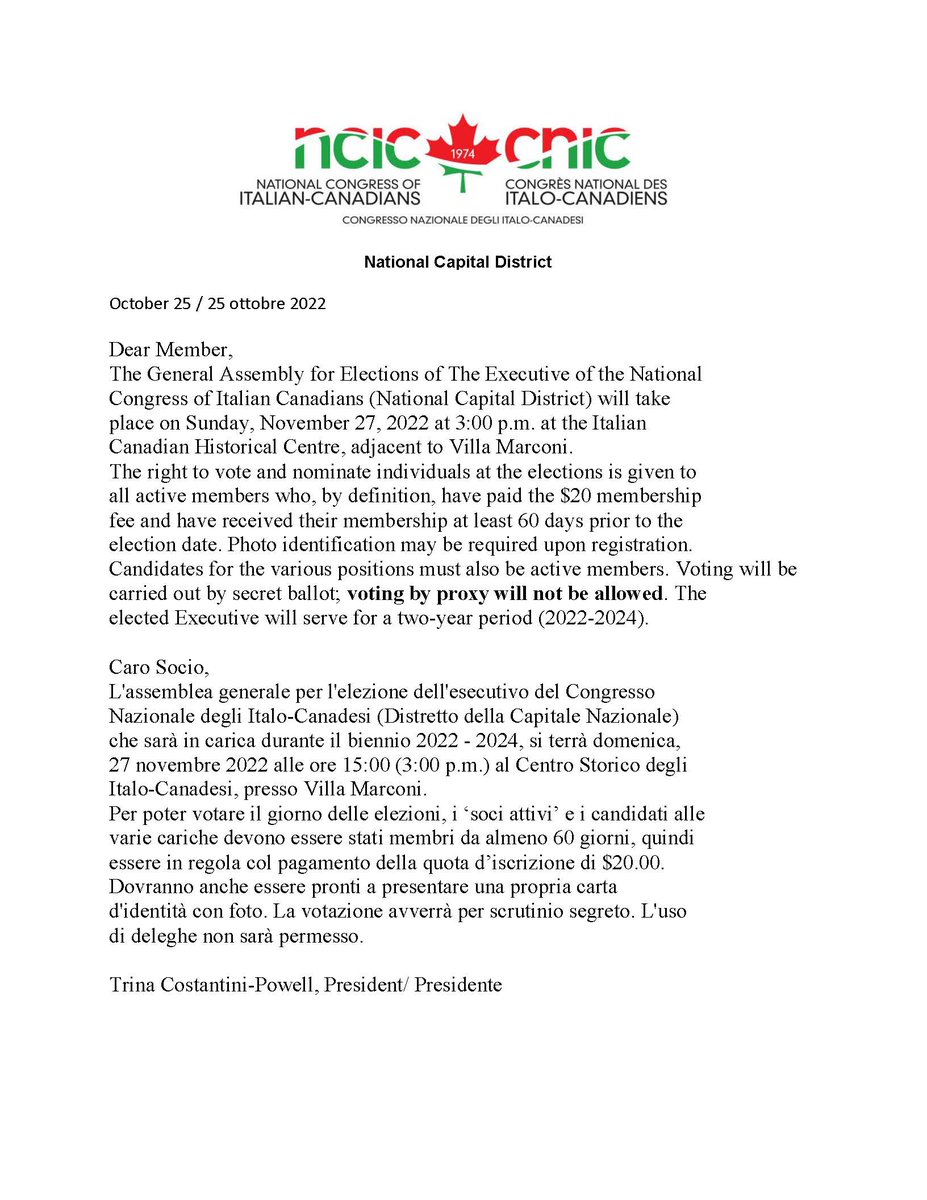 Annual General Meeting and Election of a new Executive