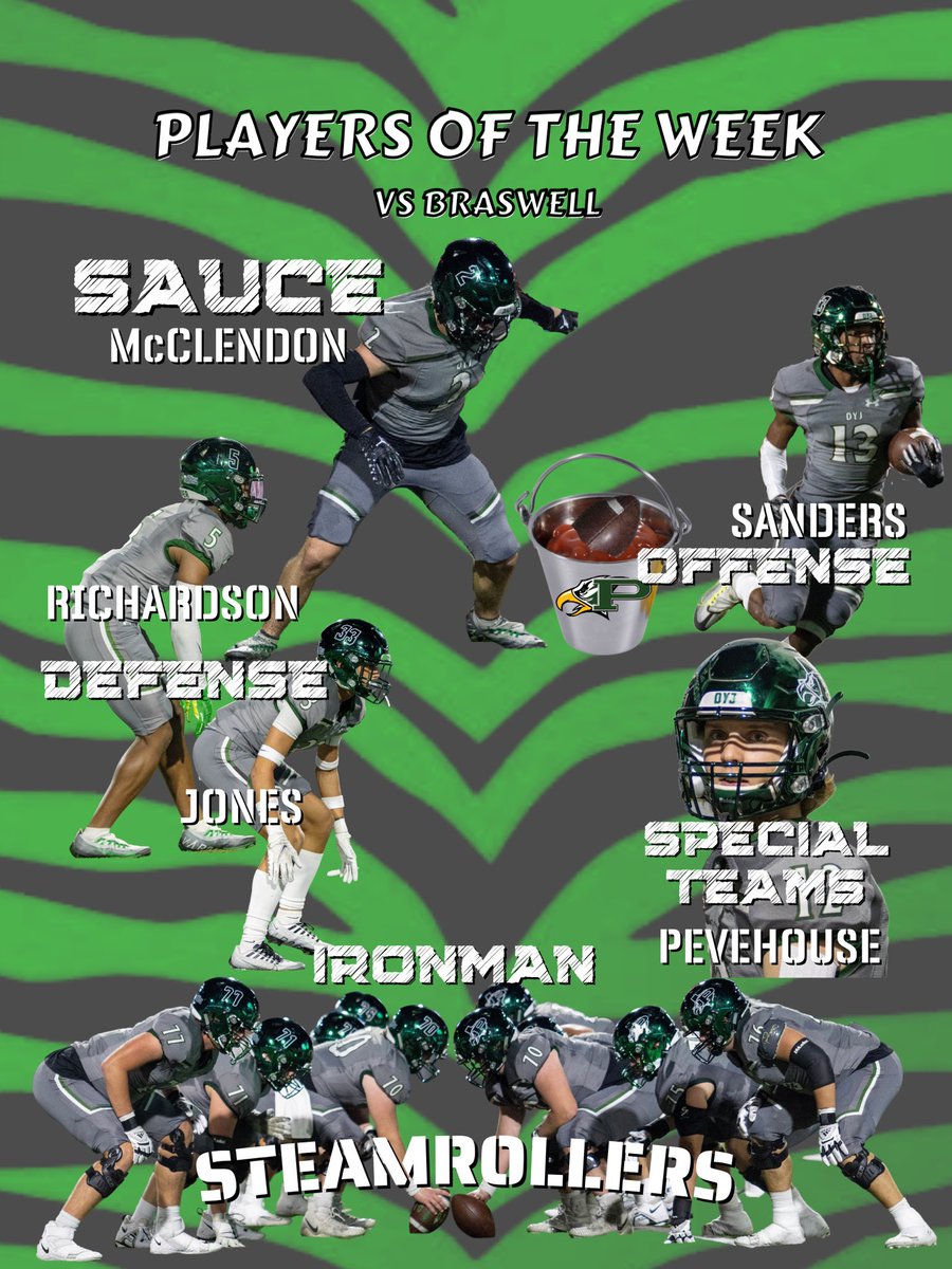 🦅Braswell Players of the Week🦅 🦅Offense: @PrenticeS05 🦅Defense: @TJJones06 @thestevenrich_ 🦅Special Teams: @CadenPevehouse 🥫Sauce: @McclendonCarson ⚒: O-Line 📸: @_neenasidhu @_rileymcconnell