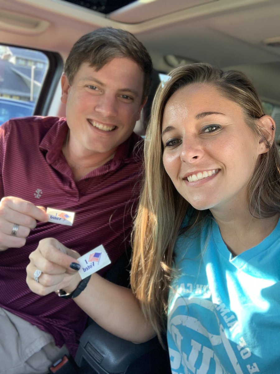 SPWMcCawley's tweet photo. Nothing like early voting with my beautiful wife @2SouthernLady1! Make sure you get out and vote for @LisaForSC @JoeCunninghamSC and @AnnieAndrewsMD! Early voting lasts until Nov. 5th in SC https://t.co/B6ESRX63nC