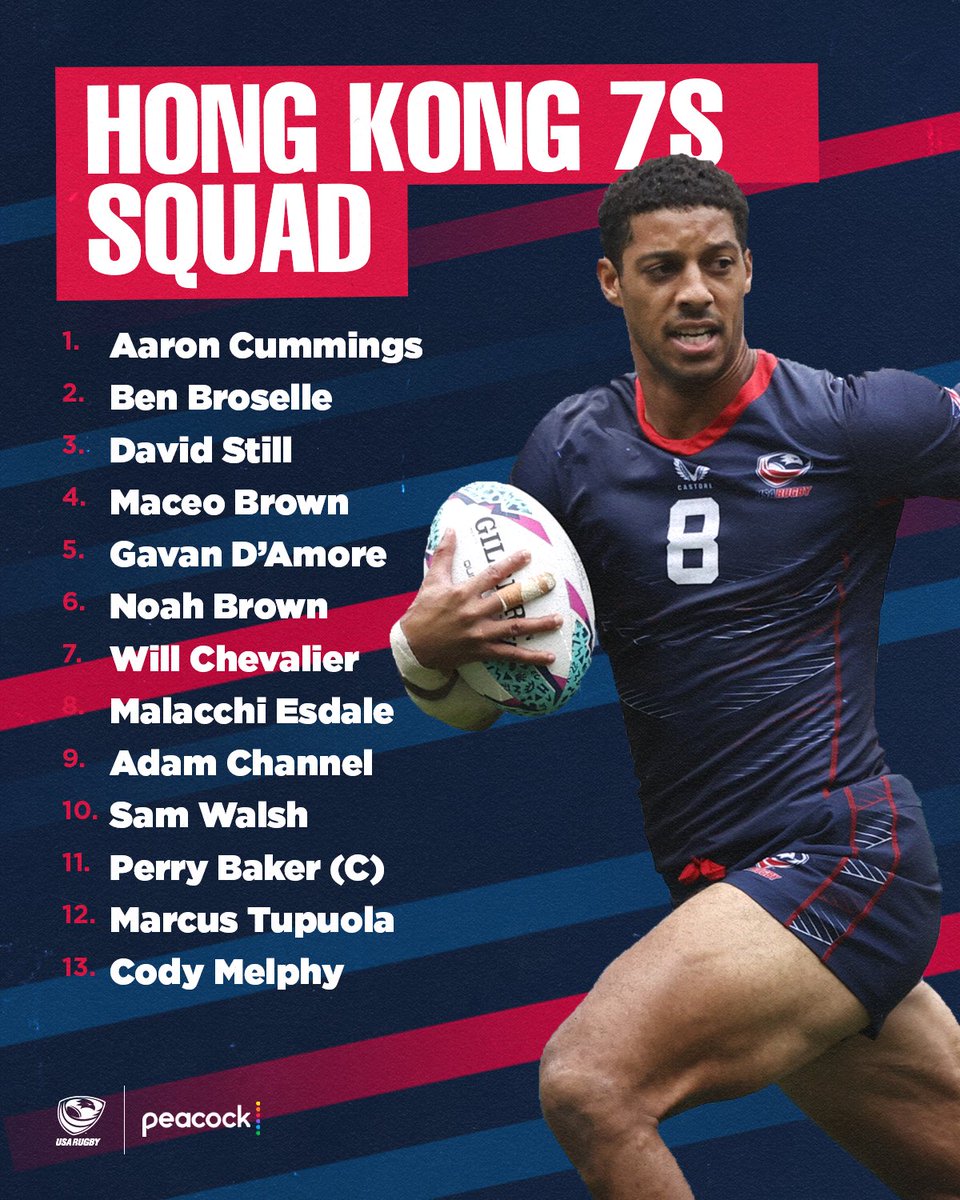 USARugby's tweet photo. New names and new opportunities. 

Hong Kong Sevens 🔜 https://t.co/RIwdQ6u97w