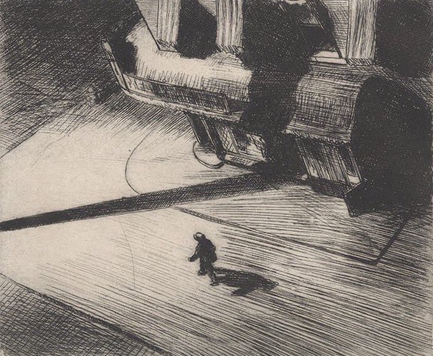 Jartst's tweet image. "غداً أنا أيضاً سأكون ذلك الذي لم يعُد يمرُّ من هذه الشوراع، ذلك الذي سيتذكَّره الآخرون بصعوبة، قائلين: ماذا كان مصيره يا تُرى؟ وكل ما أفعله، كل ما أحسه، كل ما أعيشه، لن يمثِّل سوى عابر أقل في الحياة اليومية في شوارع أية مدينة".

- فرناندو بيسوا | painting by edward hopper