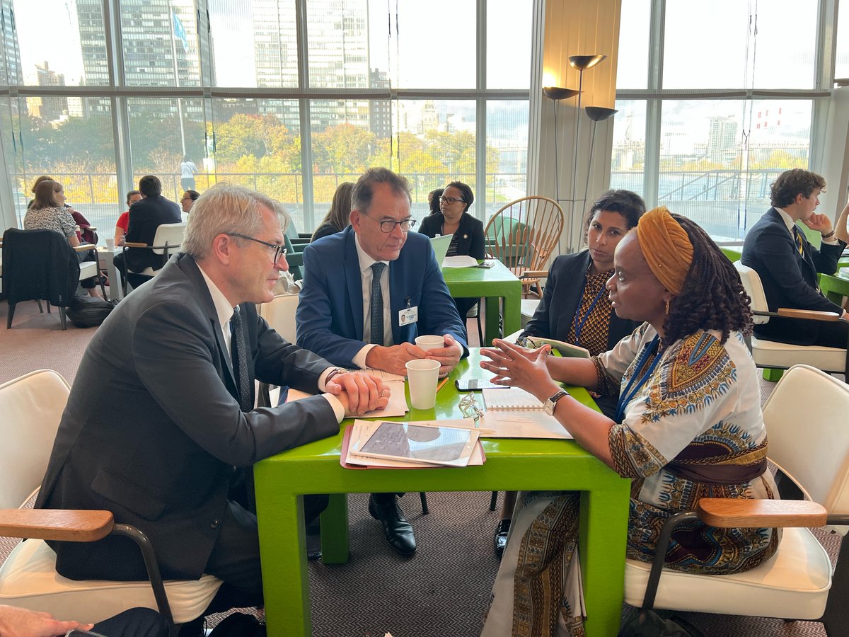 DG Müller and MD Beger of UNIDO and Dorothy Tembo, Deputy Executive Director of ITC, met at UN headquarters and committed to jointly advance economic transformation - we need jobs, local value addition and fair trade to rescue the SDGs!