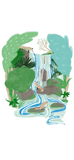 「plant waterfall」 illustration images(Latest)