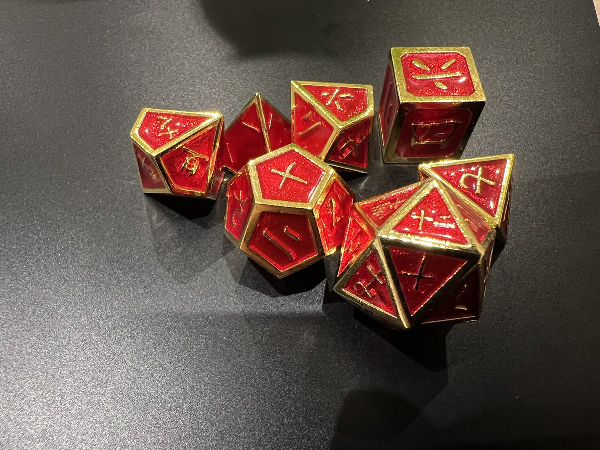 #dicechallenge - day 26 - favourite - My kanji set is probably my favourite.  Shiny, weighty, difficult for others to read.  Everything i want in a good dice set