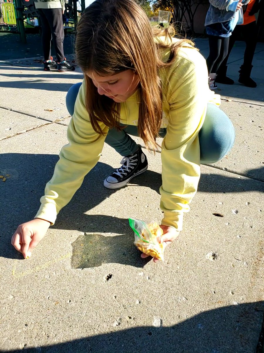 Leave it to 5th graders to discover that you can use <a href="/GoldfishSmiles/">Goldfish®</a> as sidewalk chalk #d25itspersonal