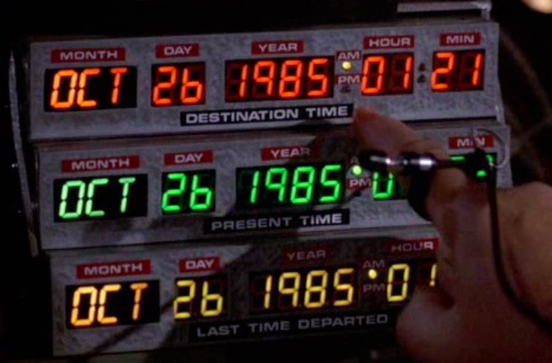 Y’all: all crazy over October 3rd. Me: today is the anniversary of the day on the Flux Capacitor.
