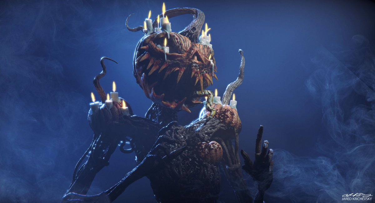 Monstermash042's tweet photo. Behold the very scary Pumpkin Man what stalks your patches and steals your pumpkin spice. If you smash like you will be visited by many spookies 🎃 https://t.co/QBmSiQn2W5
