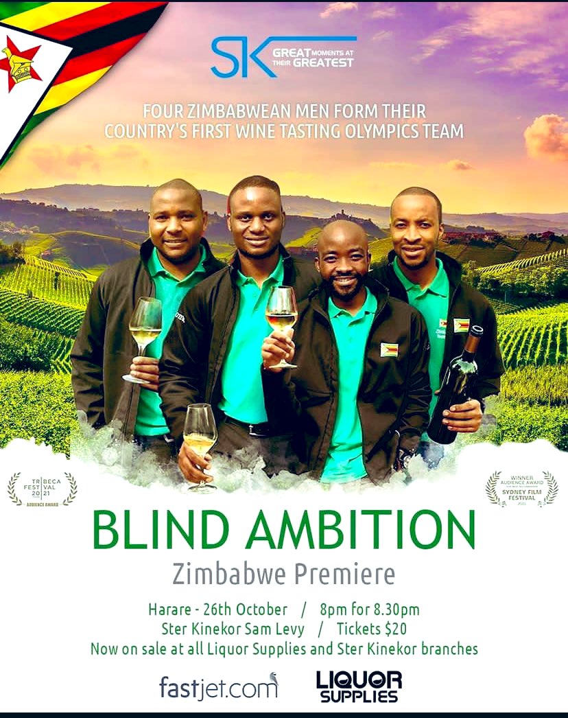The blind ambition <a href="/SterkinekorZim/">Ster-Kinekor Zimbabwe 🎬🍿🇿🇼</a> Telling the world the unique deep stories of Zim team of sommeliers who came from humble beginings,They blindly identified merlot, Carbenet sauvignon,Syrah, Zinfandel,Pinot Grigio,Chenin blanc, Viognier their regions,vintage. A great Documentary