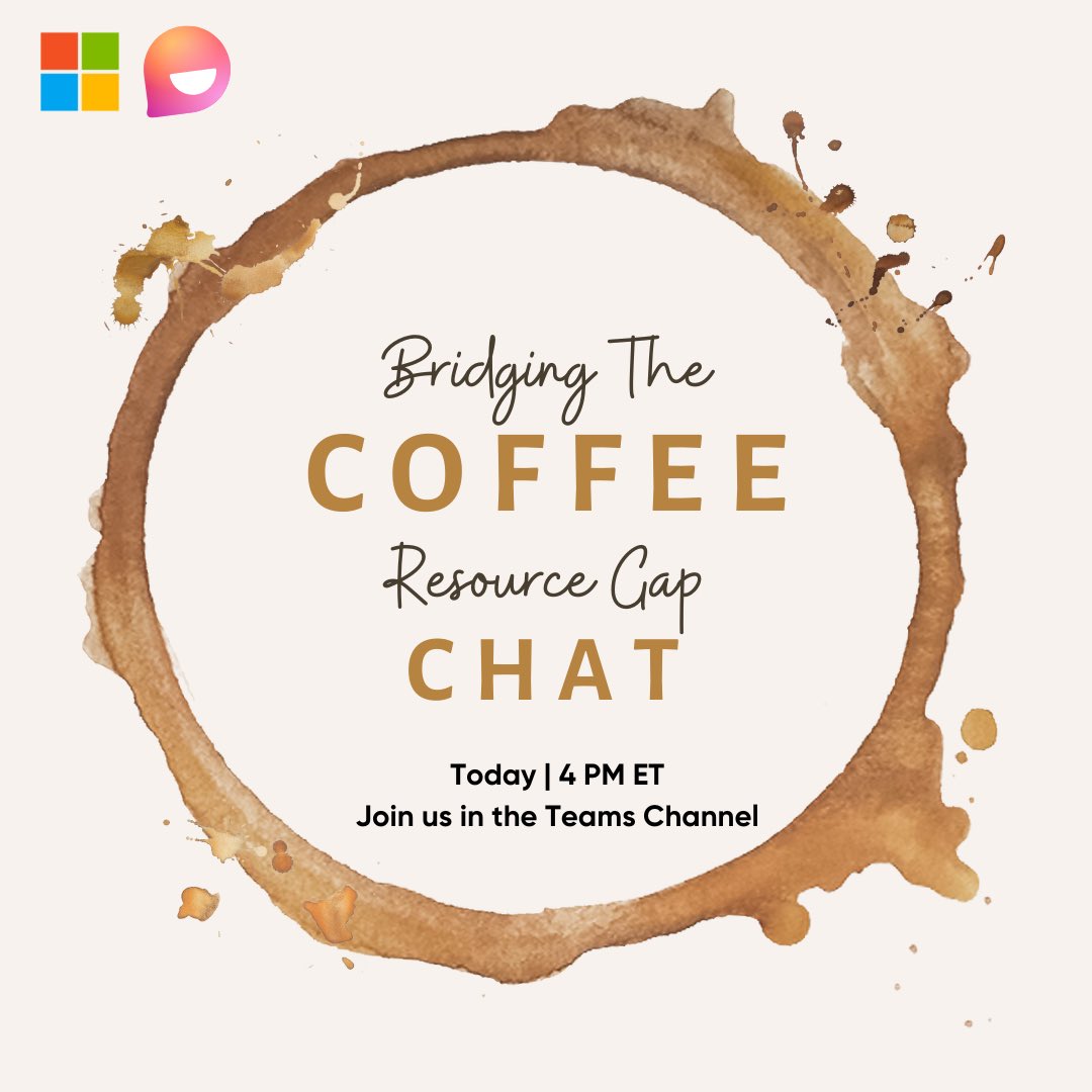 Calling all @NYCSchools: Bridging the Resource Gap cohort participants. 🌟Join us today for our 1st Asynchronous ☕️ chat. 🕓 4 PM - 4:30 PM ET 💬🤎Discussion Topic: Immersive Reader in @MicrosoftFlip & @MicrosoftTeams 🔗Join link is located in our #NYCDOE Teams channel.