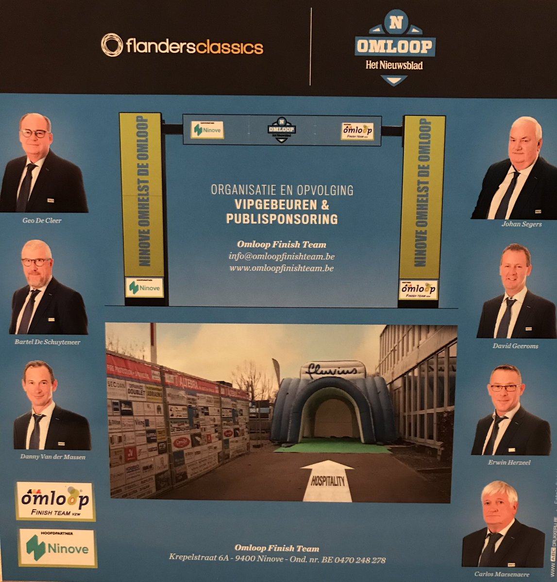 omloopfinish's tweet photo. Voorbereidingen zijn begonnen.
Zaterdag 25 februari 2023 is de Omloop opnieuw te gast in Ninove.
We houden jullie op de hoogte van alle nieuwtjes.
#omloopfinishteam
#ninoveomhelstdeomloop
#omloophetnieuwsblad https://t.co/QJA3Af4R8j