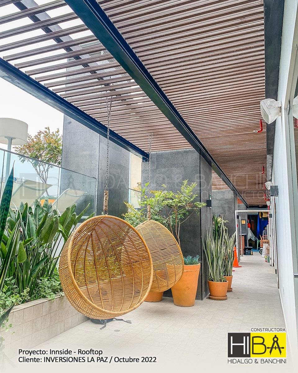 HibaProyectos's tweet image. Estuvimos hace poco en el proyecto Innside ubicado en pleno centro de Miraflores y está quedando fantástico.
Muy pronto podremos disfrutar de este Rooftop.
¿Te ves tomando un buen cocktail en estas sillas colgantes?

#remodelacion #rootop #fase #acabados #hidalgoybanchini