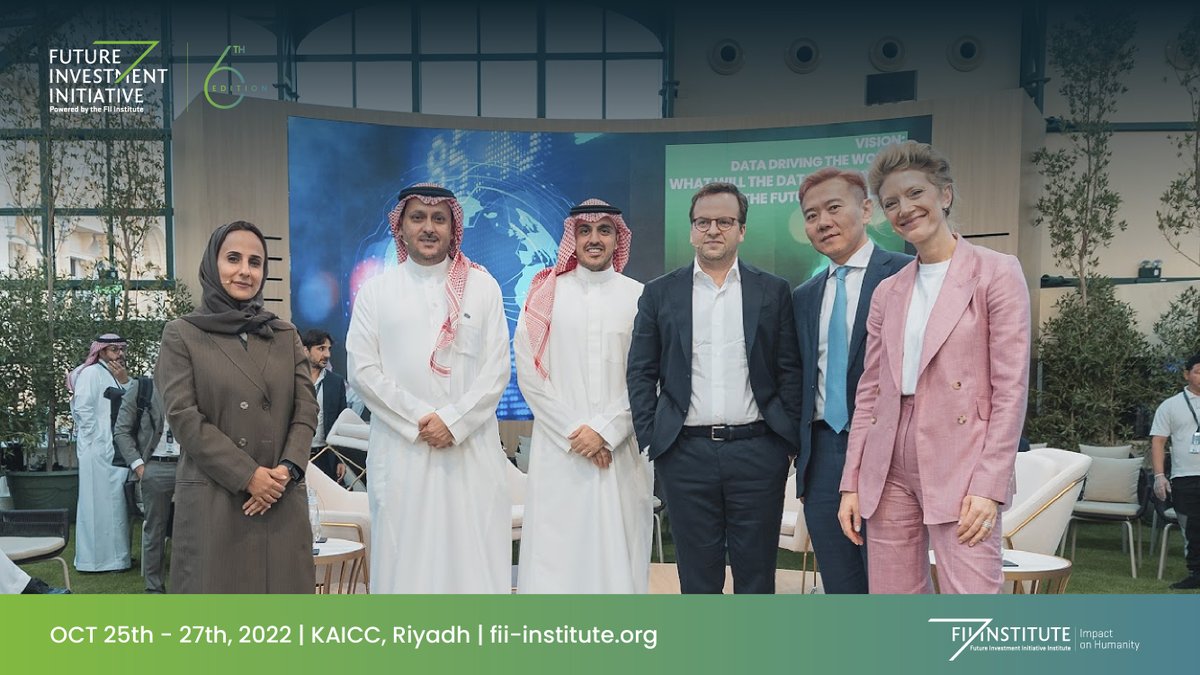 FII_Institute1's tweet photo. Data is the fundamental building block to innovation and progress. But how does the data economy influence the world’s most critical sectors? Our industry leaders discuss how we are driving the digital economy forward, powered by @STC_KSA at #FII6. https://t.co/e8npKRBO1n