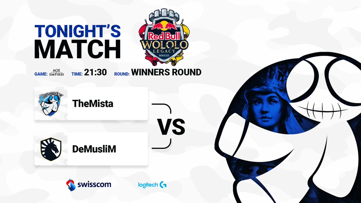 mYinsanityCH's tweet photo. Time for the Winners' Round!
@TheMistaAoE vs @DeMusliM is going to be a banger of a match, and the winner qualifies for the Quarterfinals! 🔥
Bring it on @TeamLiquid !

📺 https://t.co/f96tAvsqko LIVE NOW!

#insanetrain #AoE4 #RedBullWololoLegacy https://t.co/ZKWtmIhbeZ