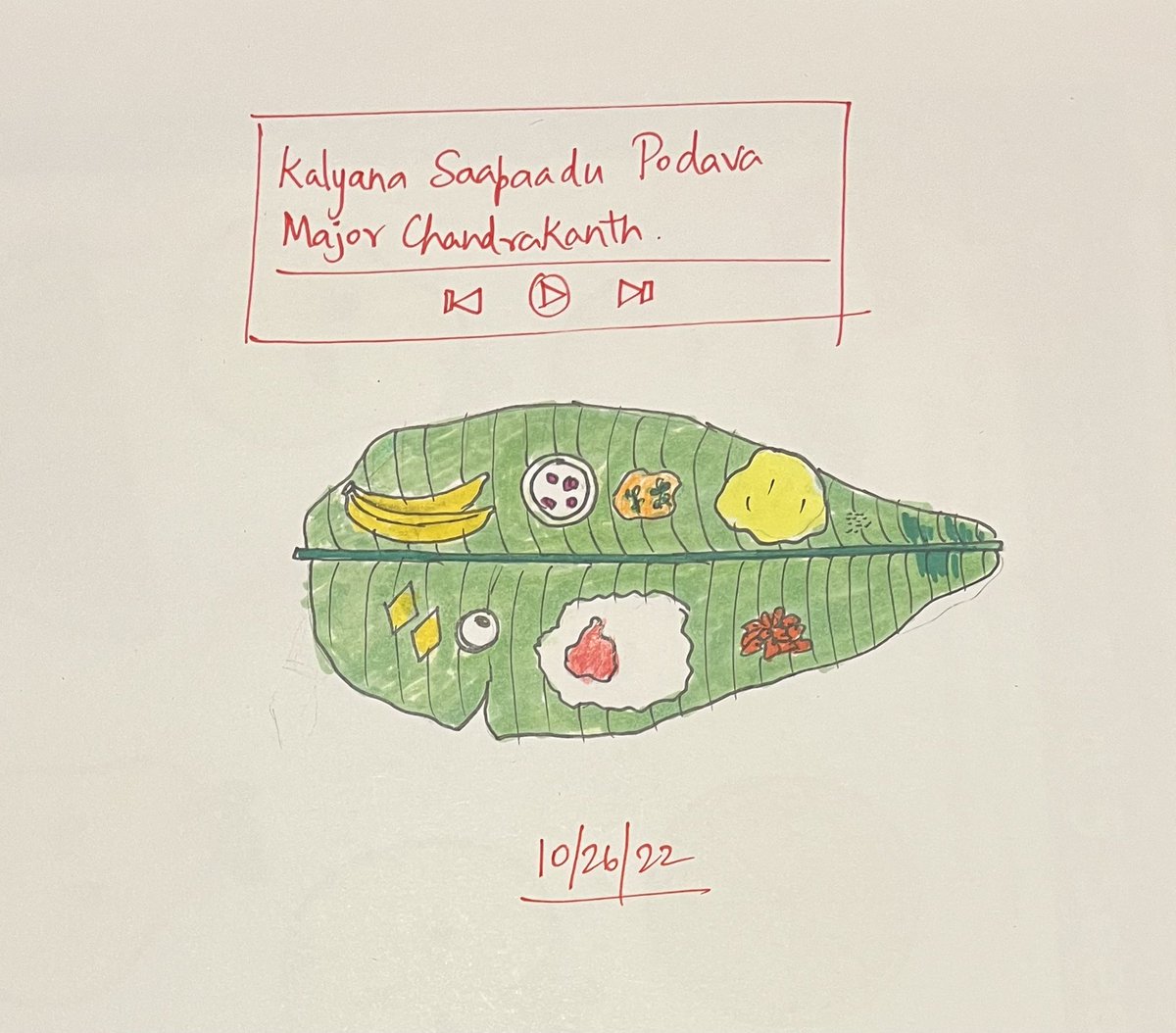 m_meenaks's tweet photo. #OliyumOliyumInktoberDay26
#OOIprompt2022
#OliyumOliyumInktober
#OliyumOliyumInktoberMM
@OliyumOliyumInk 

Song: Kalyana Saapaadu Podava/ Major Chandrakanth https://t.co/ZHOUWeQOvF