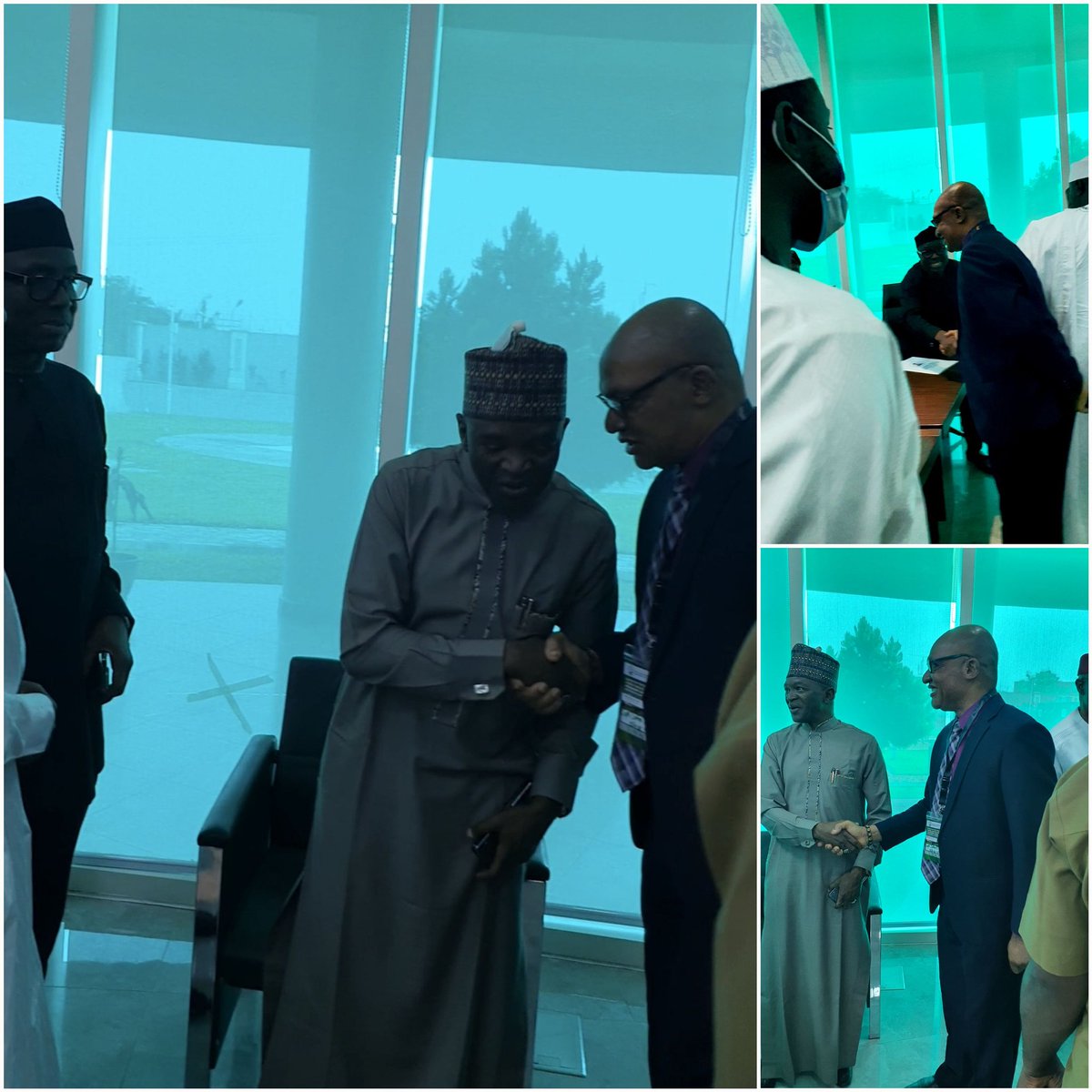 johnokakpu's tweet photo. Day 2 October 25th, 2022
Lunching of SAPZ project at Abuja Office of AfDB

Chatting with Honourable Minister of Agriculture and Rural Development, Dr Mahmood Abubakar and  His Excellency Otumba Niyi Adebayo, Honourable Minister of Industry Trade and Investment. https://t.co/w7fAg4Jma4