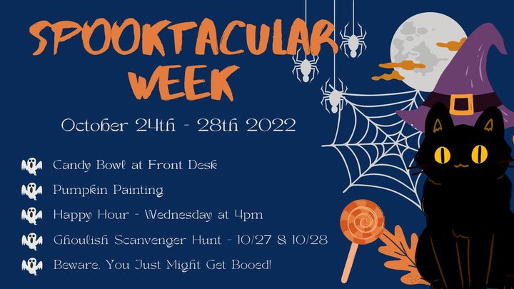 WorkWellHouston's tweet photo. Lots of scary fun activities during our annual Spooktacular Halloween Week! We believe an important part of a productive workspace is taking time to relax, enjoy fellowship with other members, and build community. Be a part of it all by joining today! https://t.co/0yXOdRodoN https://t.co/kesEbZxrhG