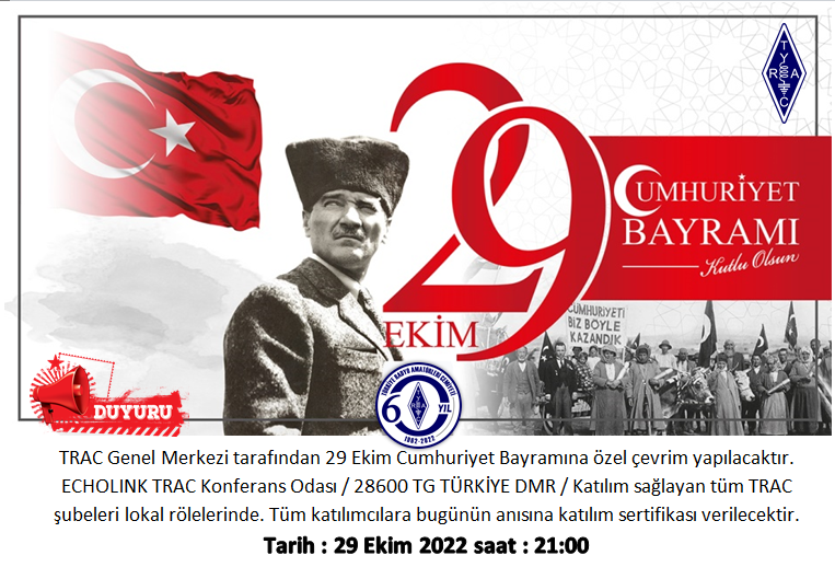 TRAC - TÜRKİYE RADYO AMATÖRLERİ CEMİYETİ tweet media