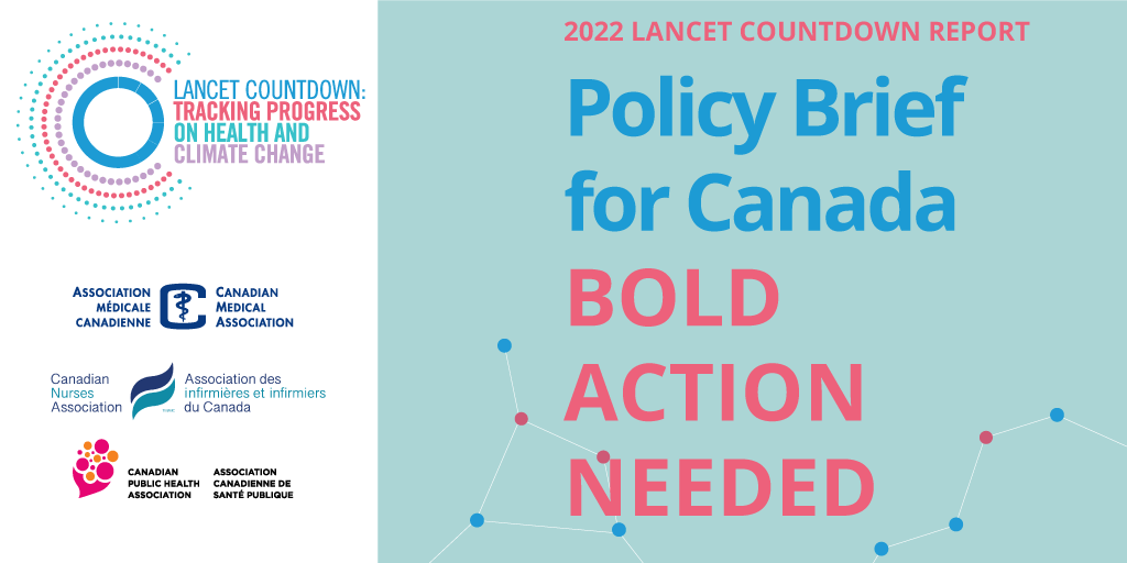 fmhackett's tweet photo. Bold action needed: #climatechange is undermining #health in Canada, and solutions include: sustainable, climate-resilient health systems, Indigenous knowledge as a guide for policy coherence, positive &amp; solutions-based messaging on health co-benefits of mitigation &amp; adaptation. https://t.co/ioyhKfy7Jc