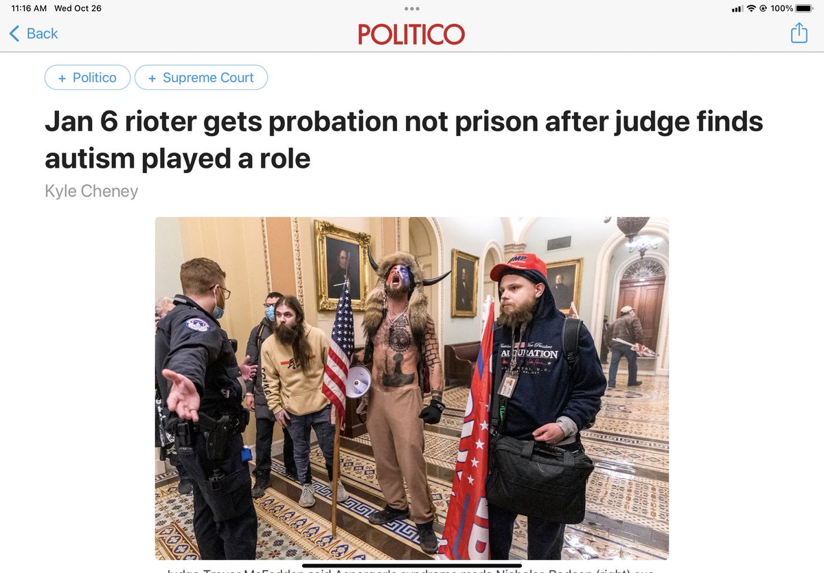 SallySanders123's tweet photo. Jan. 6 rioter gets off due to impaired mental health.  🫣😵‍💫. Sounds about white.  #whitesupremacists  #Jan6riots #Insurrectionist #soundsaboutwhite @politico https://t.co/Ho8Idc2wsm