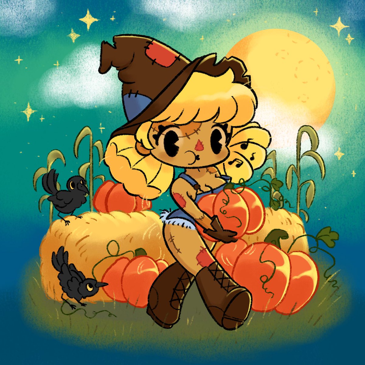 petalparade's tweet photo. Day 26: Scarecrow 🎃🌽 https://t.co/NITJzG1cRN