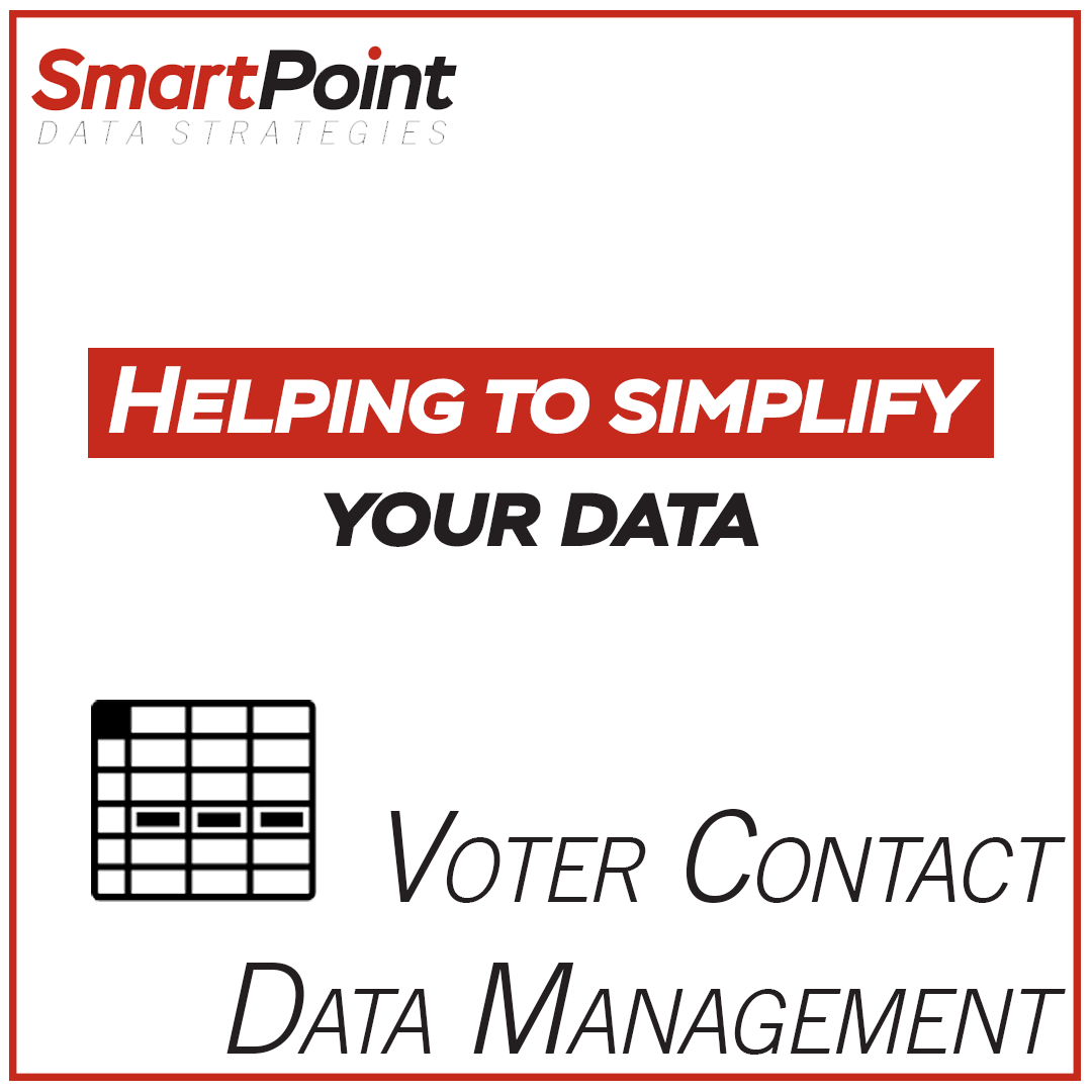Candidates, consultants, and conservative organizations have valuable data. Let our team help you simplify your data!

smartpointdata.com