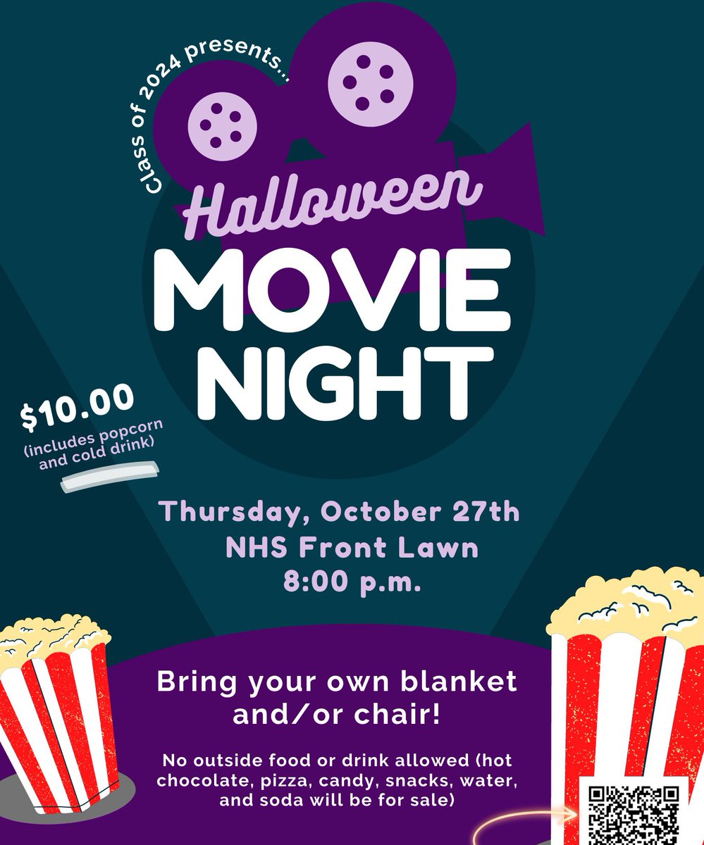 Kimberly Birkett (@msbirkett) on Twitter photo TOMORROW NIGHT at 8:00 p.m.!! Kick off Halloween weekend by watching The Nightmare Before Christmas on the NHS front lawn — open to all NHS students! Bring your own blankets and chairs… I’ll be wearing my Comfy 🤗 <a href="/jtones_206/">Jenn Tonelli</a> <a href="/2024Norton/">Norton Class of 2024</a>
🎥👻🍿🎃🎬💀 TOMORROW NIGHT at 8:00 p.m.!! Kick off Halloween weekend by watching The Nightmare Before Christmas on the NHS front lawn — open to all NHS students! Bring your own blankets and chairs… I’ll be wearing my Comfy 🤗 <a href="/jtones_206/">Jenn Tonelli</a> <a href="/2024Norton/">Norton Class of 2024</a>
🎥👻🍿🎃🎬💀