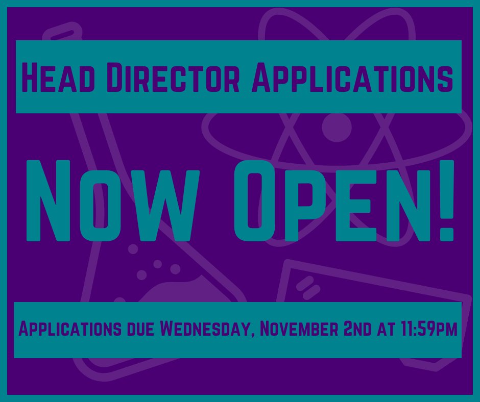 ScienceQuestQ's tweet photo. Apply for Head Director! Link in our Linktree in bio. Email https://t.co/VvRhqIhApS if you have any questions https://t.co/BukMZXY9DM