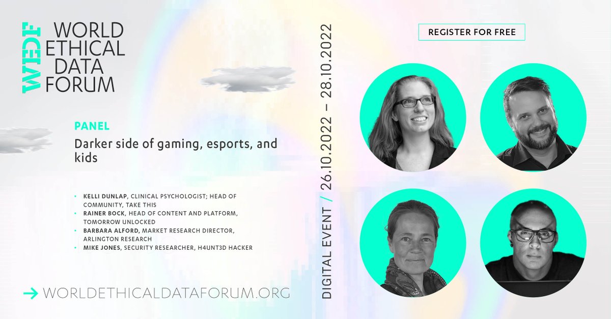 #NowPlaying: @djtasman leads a panel including <a href="/sting3r2013/">blackbagops🇺🇸🇬🇧🇷🇺</a>  and more investigating the cracks in gaming security architectures, and the changes that must be made to make children and others safer.
 
Watch them for free at #WEDF2022: forum.worldethicaldata.org/#/login