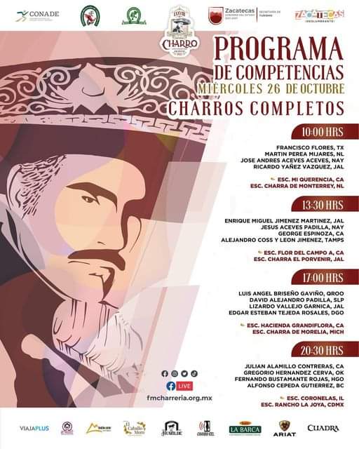 No te pierdas del próximo Congreso y Campeonato Nacional Charro 2022, por lo que te compartimos el programa de este evento.

#Zacatecas  #JuntosSíPodemos #trendstur #tendenciasturisticas